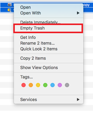 Empty Trash Folder