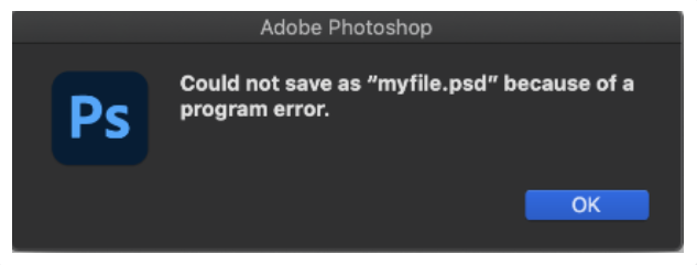 photoshop program error