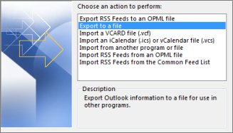 choose export to file