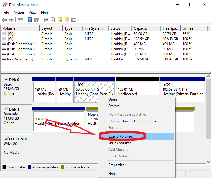 extend-the-volume-to-fix-unallocated-hard-drive