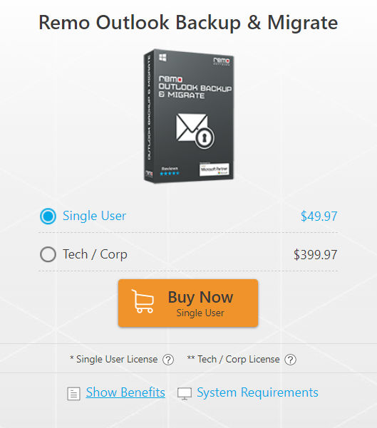 pricing-of-remo-outlook-backup-and-migrate-tool