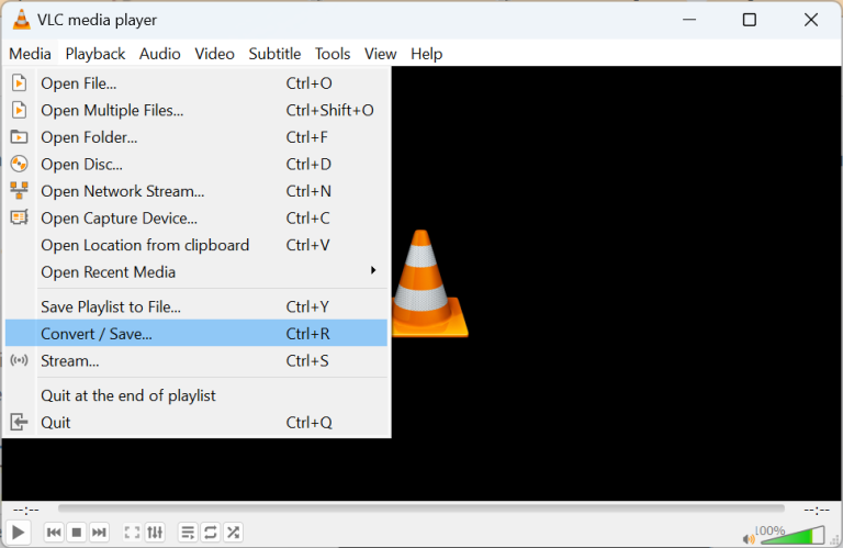 VLC Media Player to Convert & Save