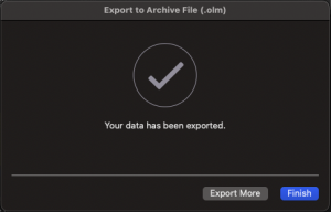 your data will get exported