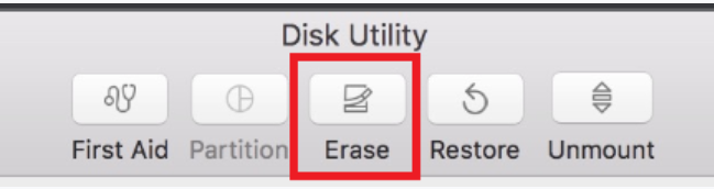 select erase option