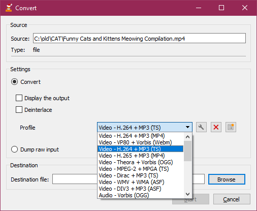 select desired profile from the desired list 