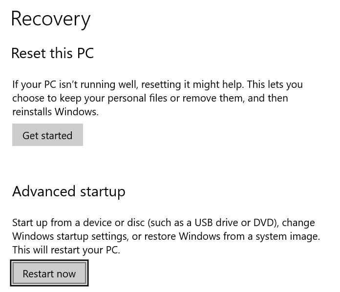 Windows Startup Recovery
