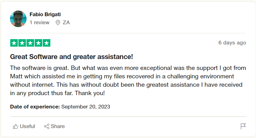 user review on trustpilot after recover photoshop files